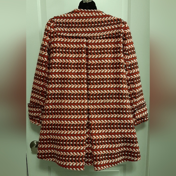 Women's 4 100% Wool Blazer Jacket Toggle Snap Front Closure Pockets Lined - Picture 6 of 10